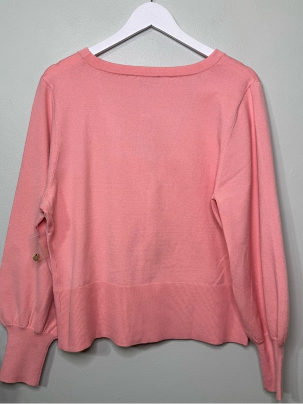 Boston Proper Lightweight Button Up Cardigan Sweater Pink Icing XL - Picture 6 of 10
